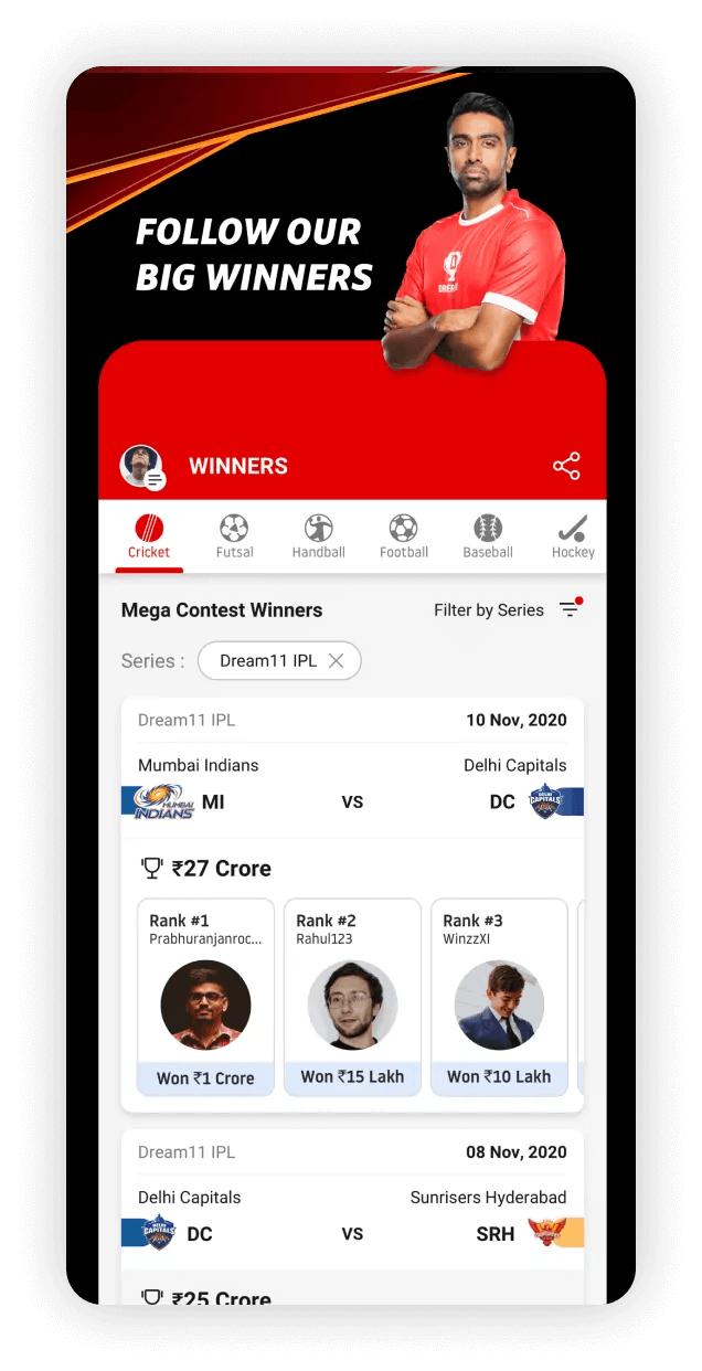 Screenshot Dream11 APK v7.8.0