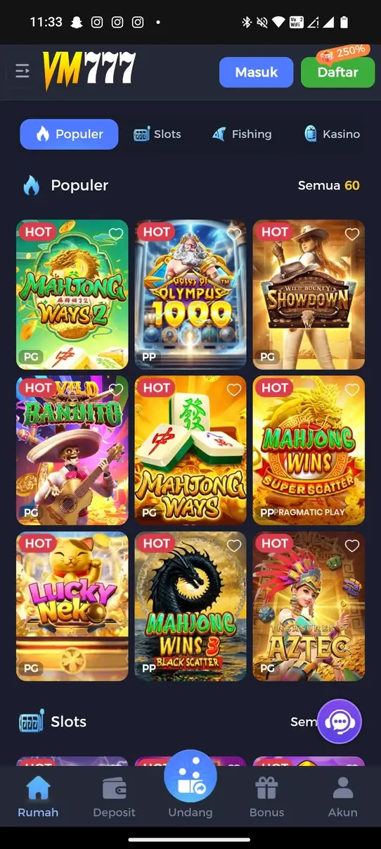 Screenshot VM777 APK v9.7