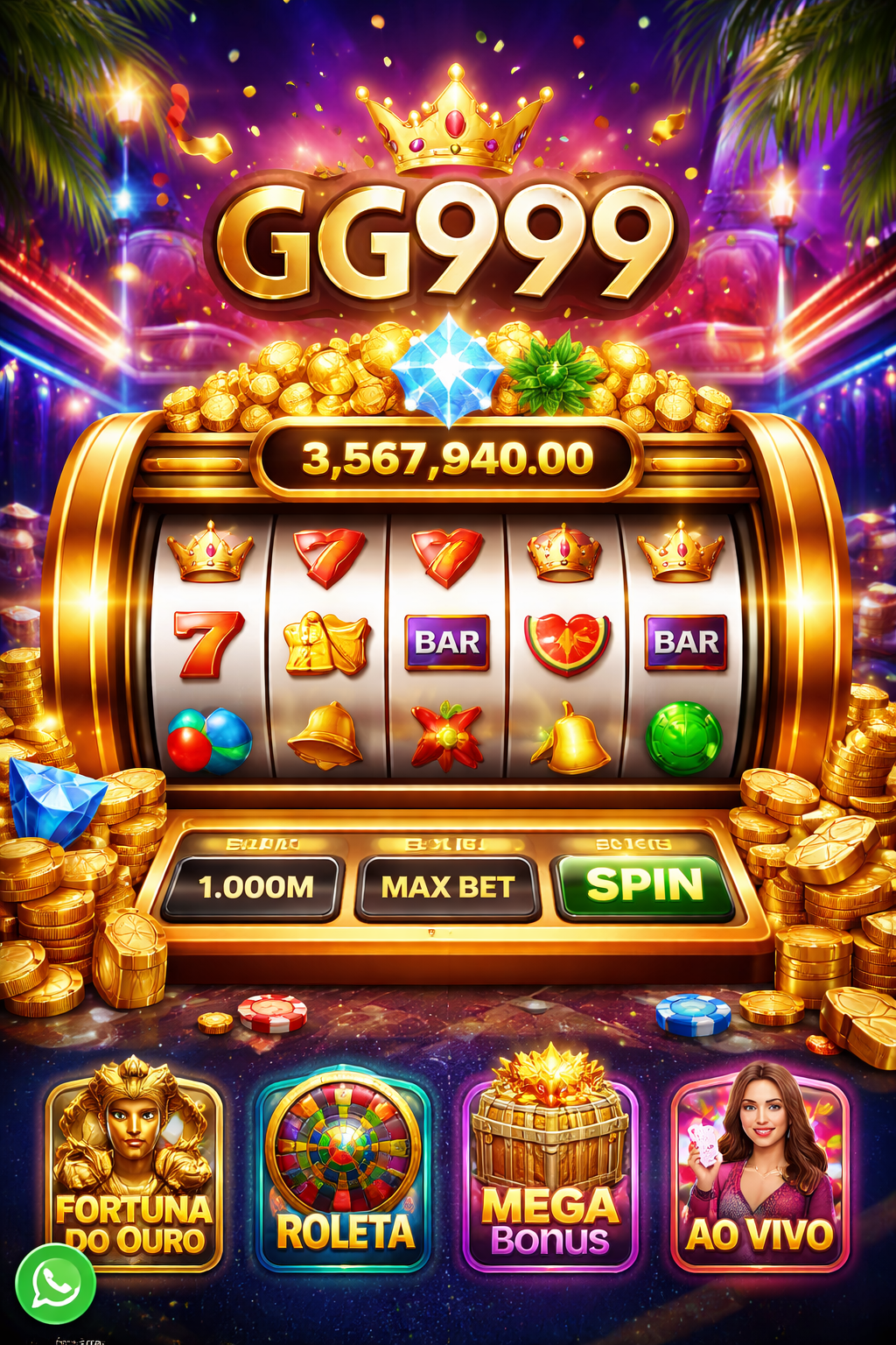 Screenshot gg999 APK 7.7.1: Game Slot Seru dengan Grafis Modern