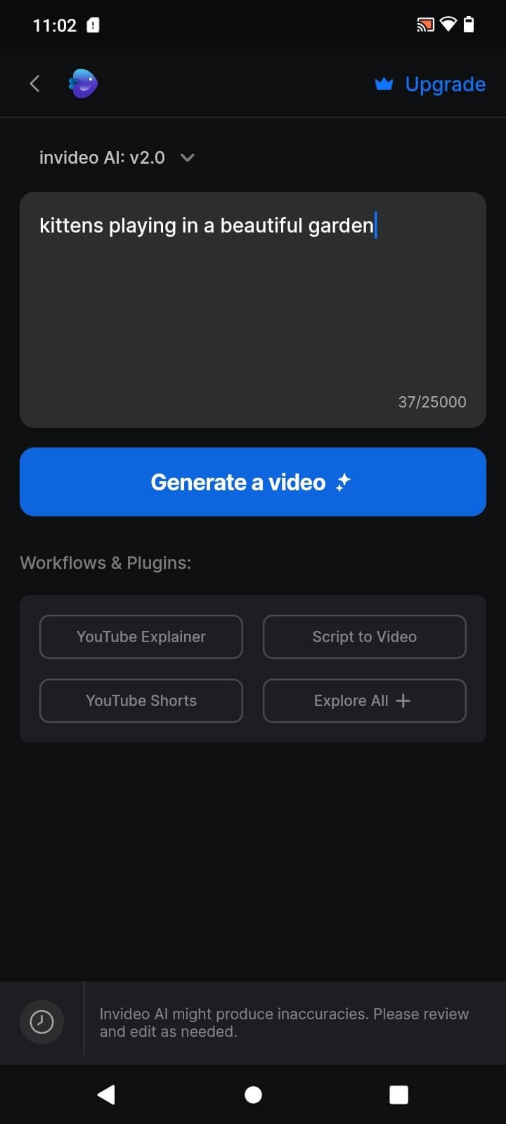 Screenshot Invideo AI APK