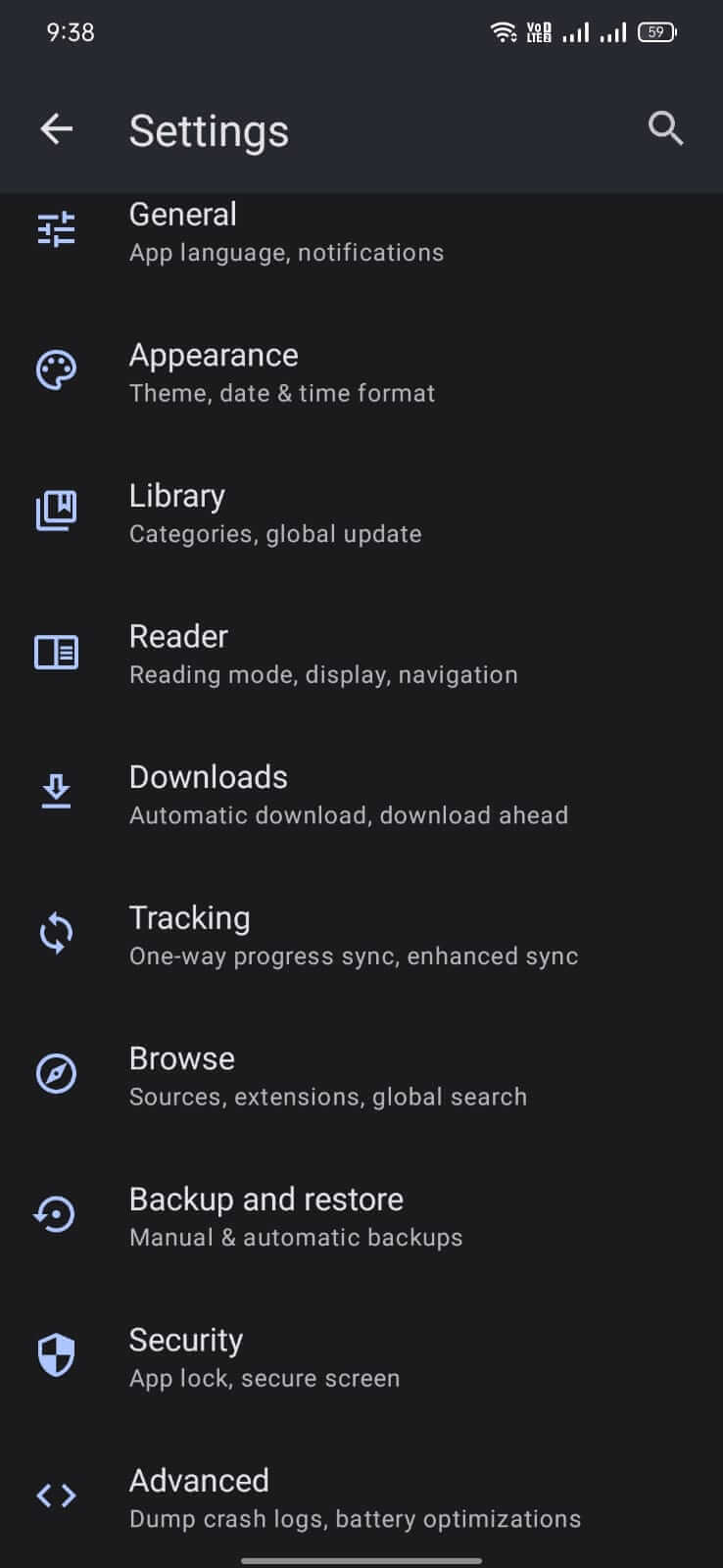 Screenshot Tachiyomi APK - Baca dan Unduh Manga di Android