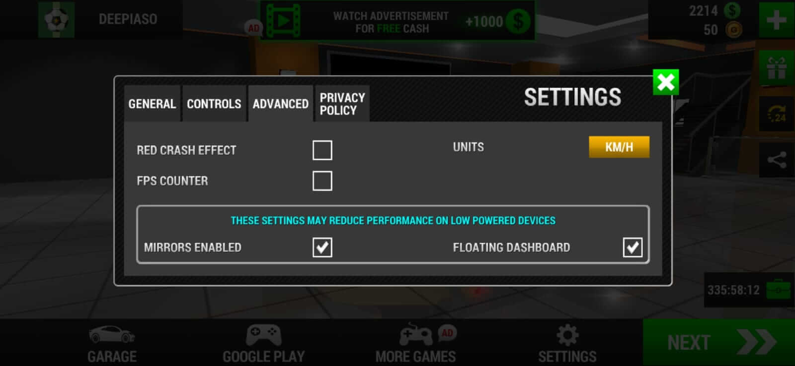 Screenshot Racing Limits APK