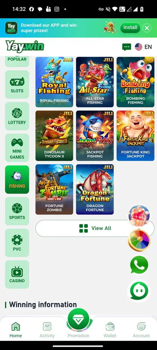 Screenshot YayWin APK v2.0.0 untuk Android