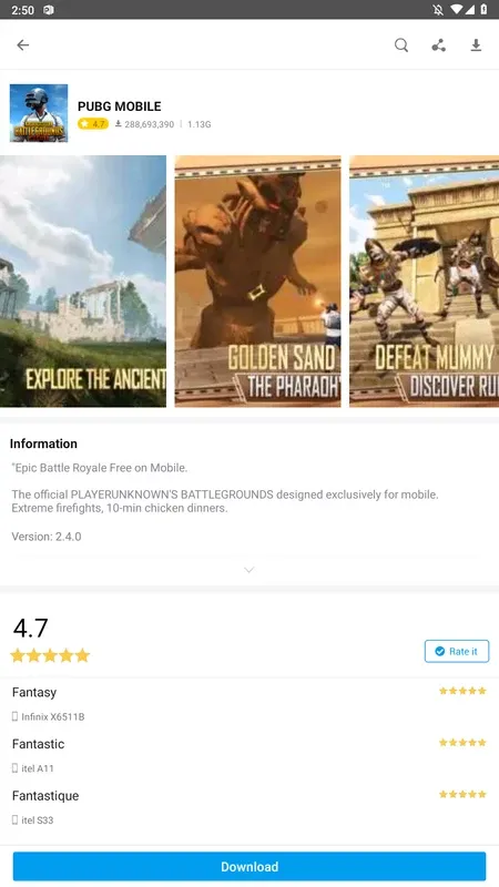 Screenshot Palmstore APK