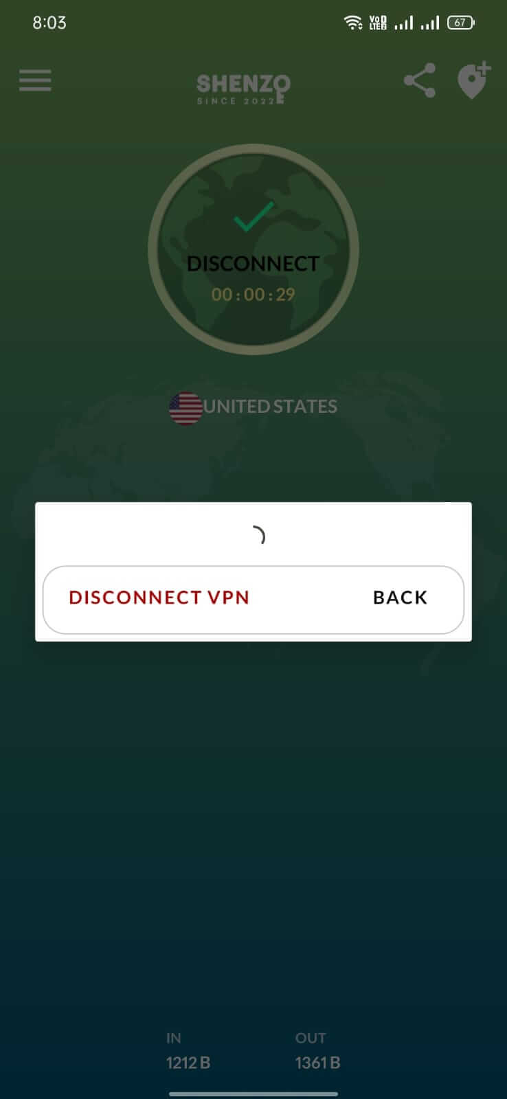Screenshot Shenzo VPN APK v9