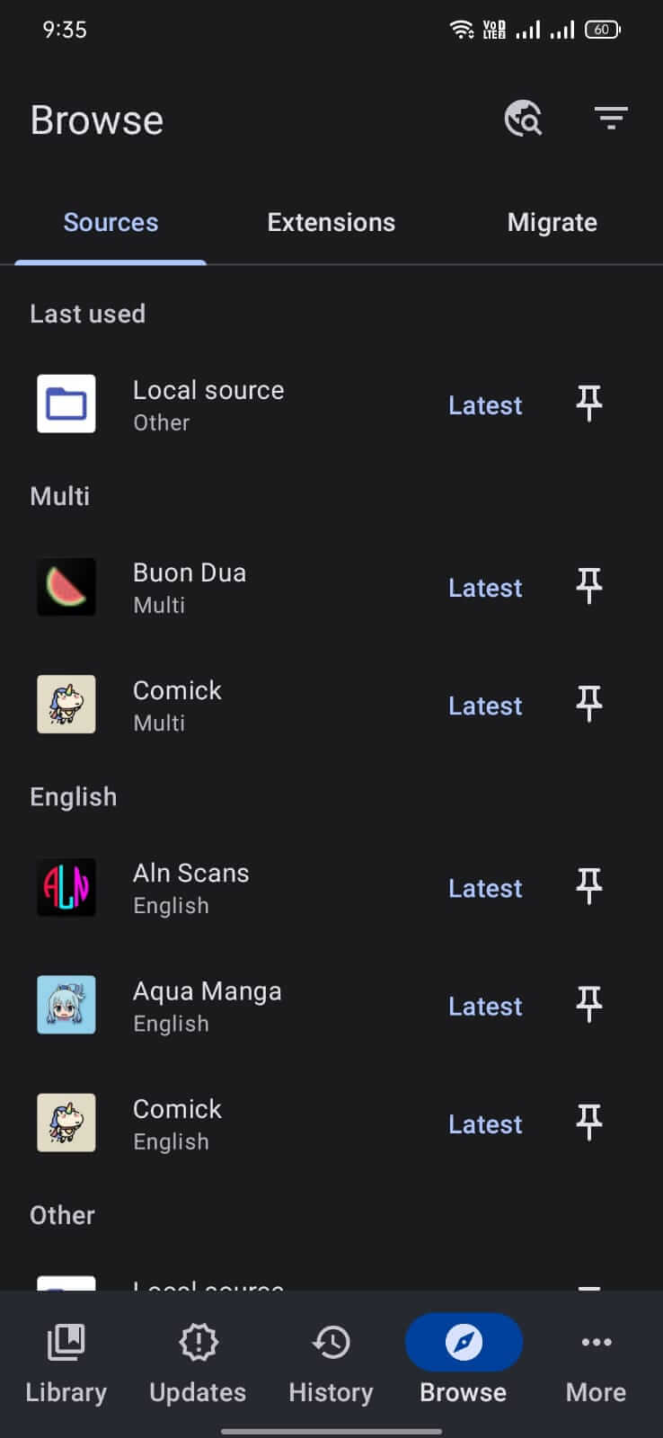 Screenshot Tachiyomi APK - Baca dan Unduh Manga di Android