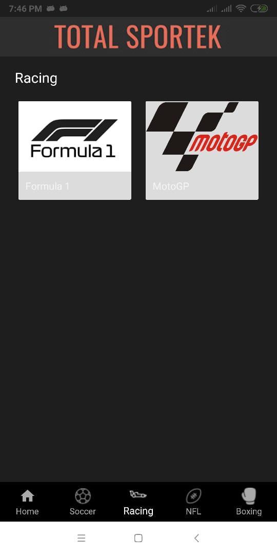 Screenshot TotalSportek APK untuk Android