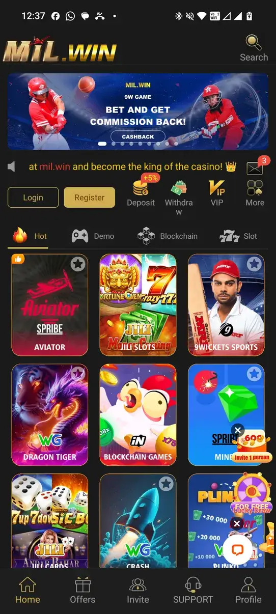 Screenshot Mil Win APK v1.1.17