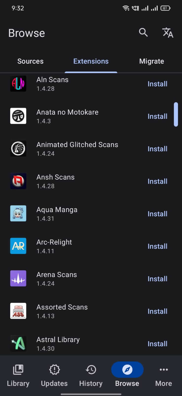 Screenshot Tachiyomi APK - Baca dan Unduh Manga di Android