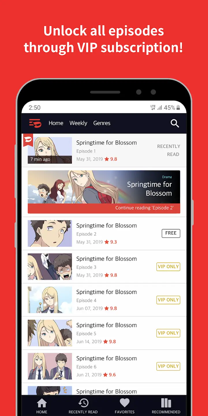 Screenshot Toomics APK