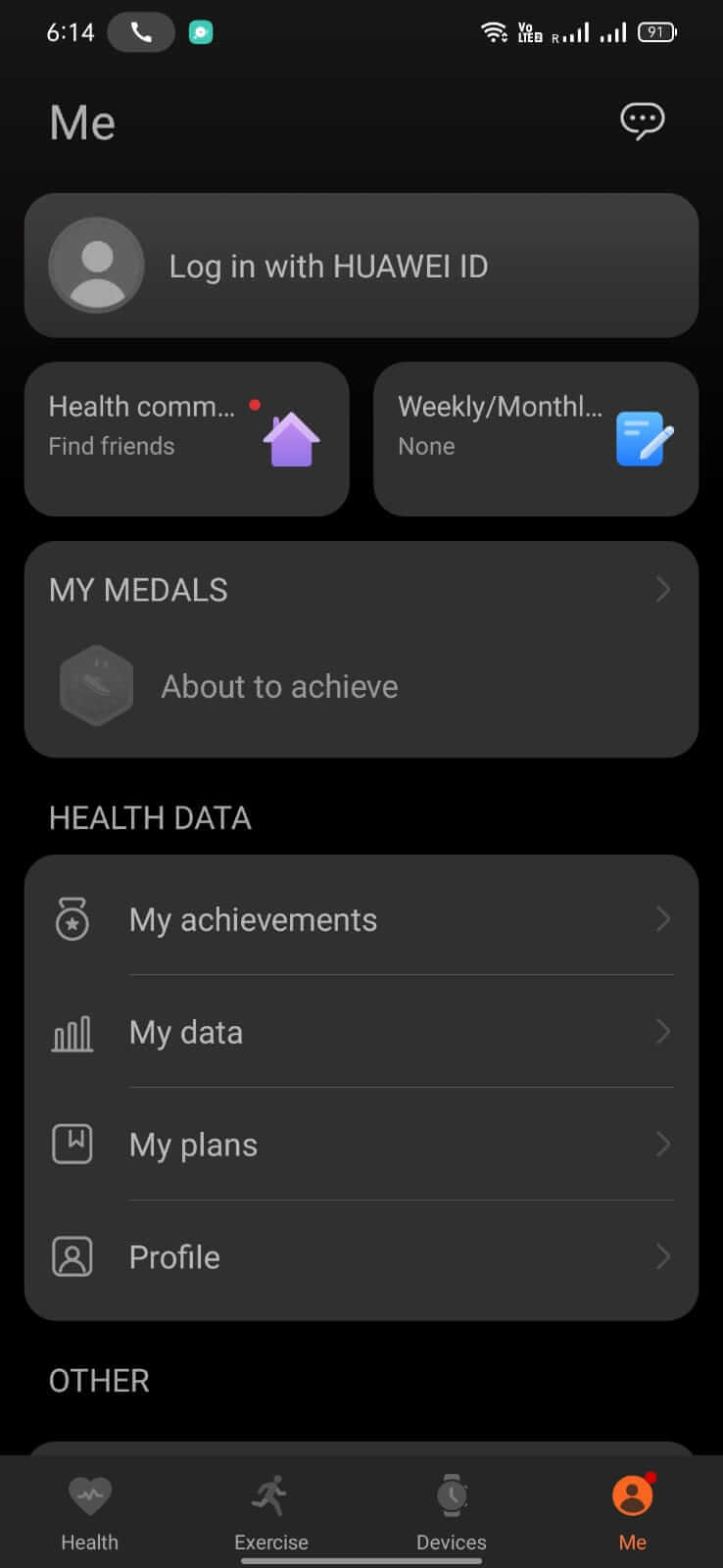 Screenshot Huawei Health APK