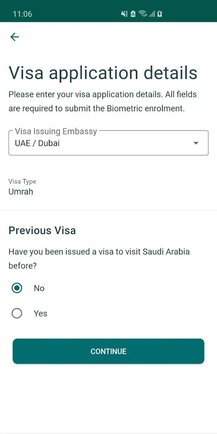 Screenshot Saudi Visa Bio APK