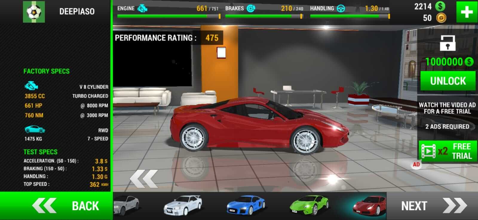 Screenshot Racing Limits APK
