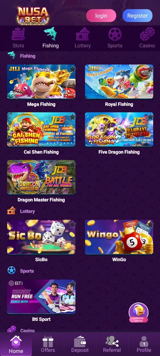 Screenshot Nusabet88 APK v1.0 untuk Game Kartu yang Ringan