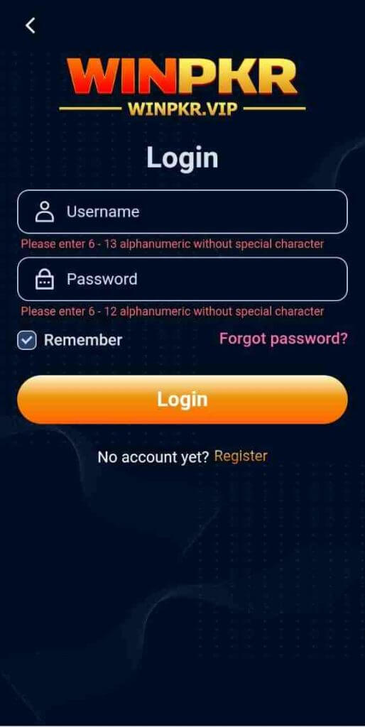 Screenshot WINPKR APK