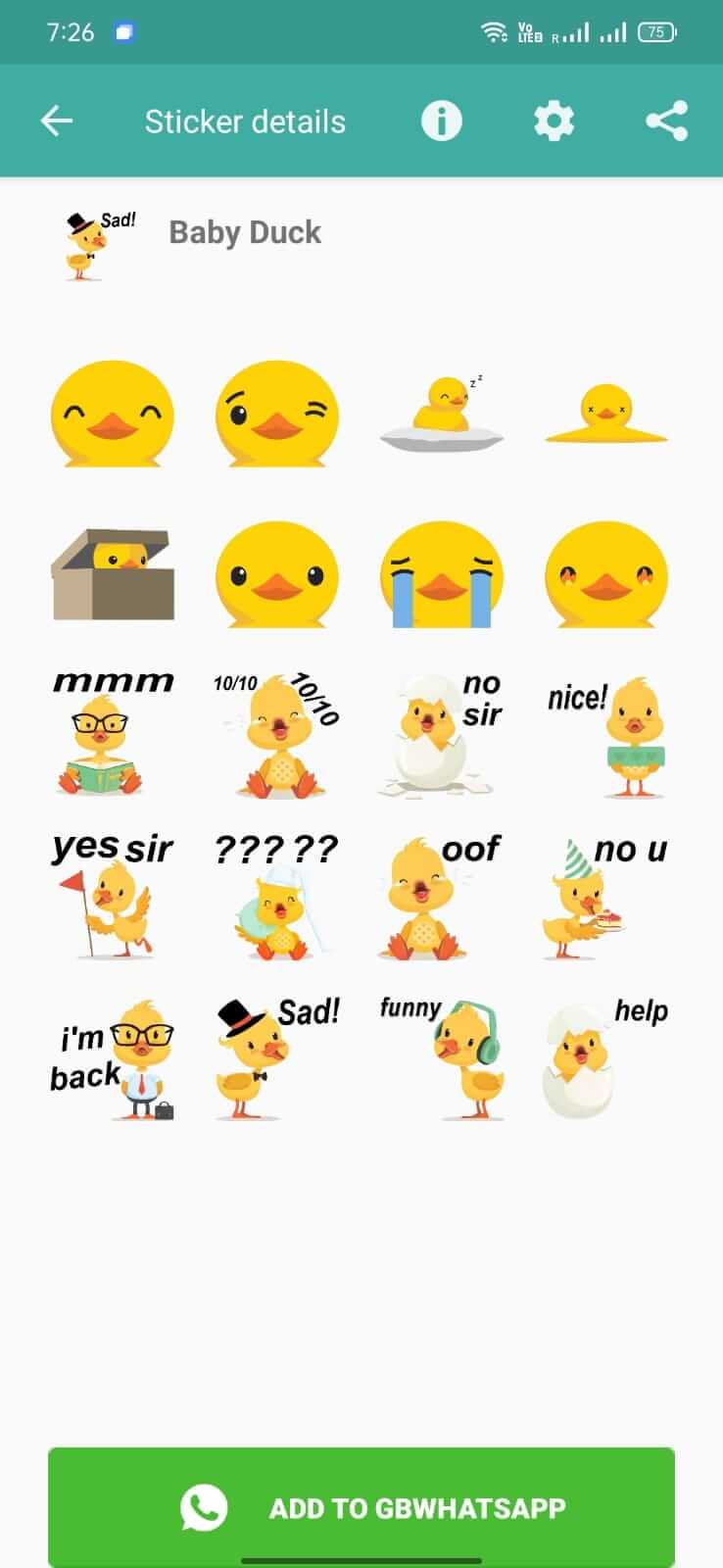 Screenshot GBStickers APK