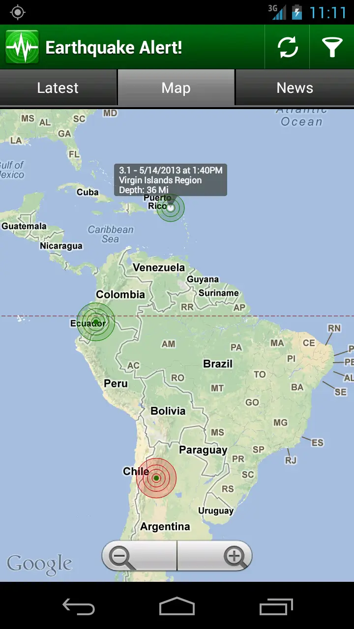 Screenshot Earthquake Alert APK
