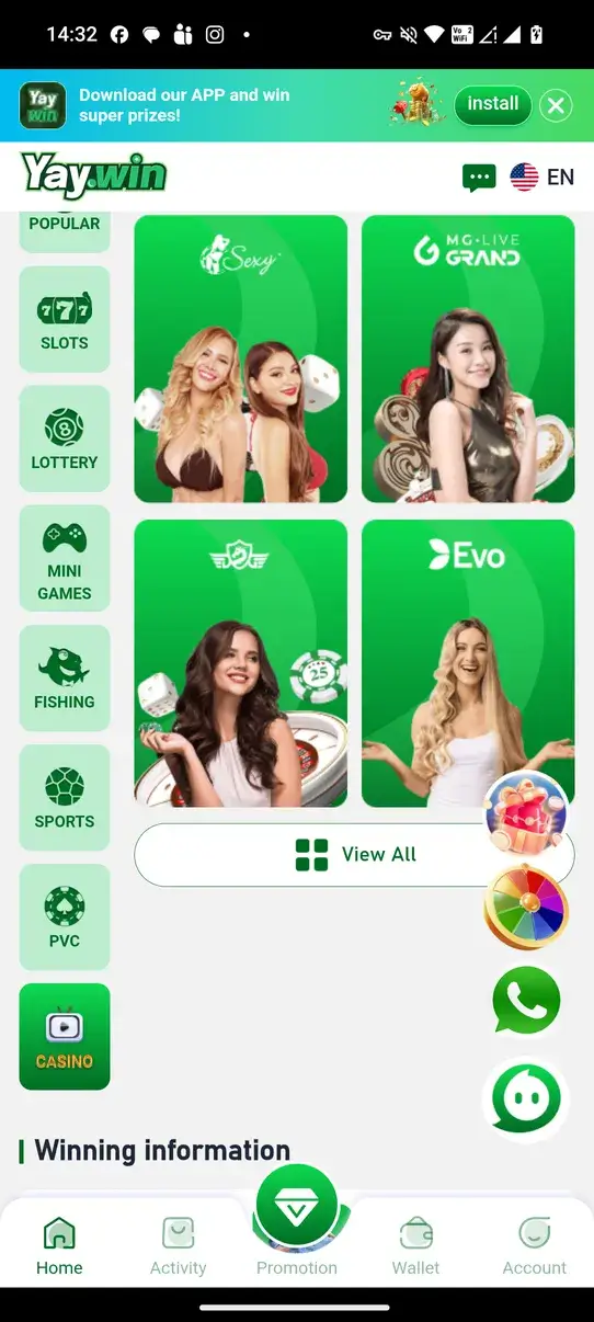 Screenshot YayWin APK v2.0.0 untuk Android