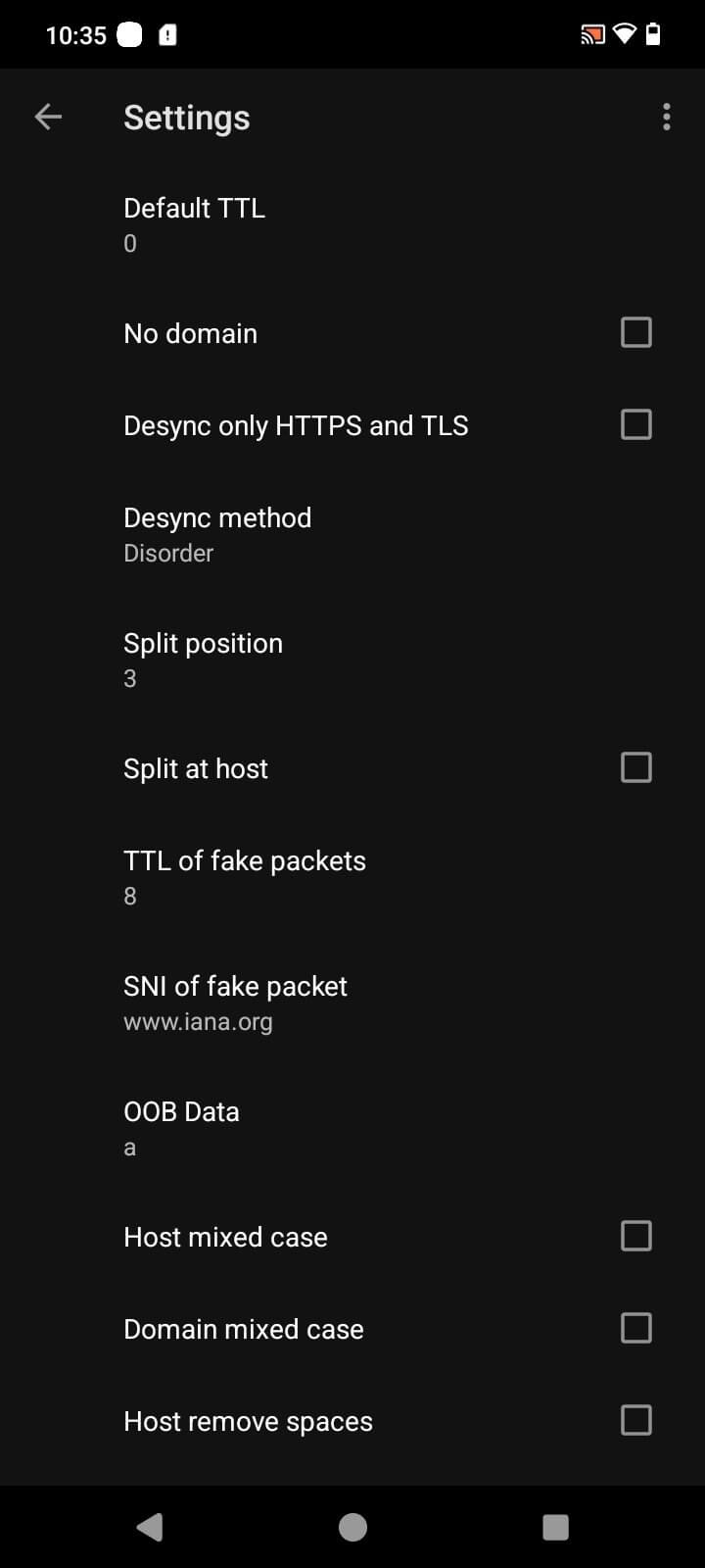 Screenshot Byedpi APK v1.2.0