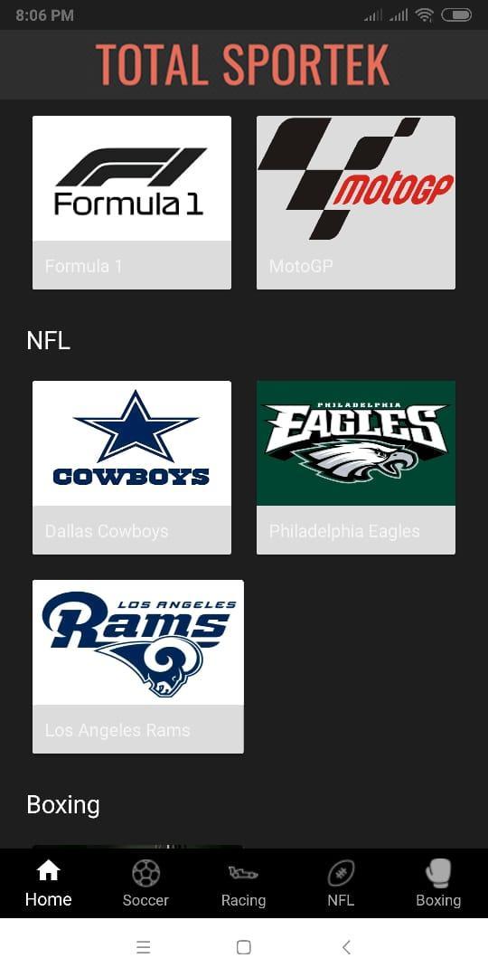 Screenshot TotalSportek APK untuk Android