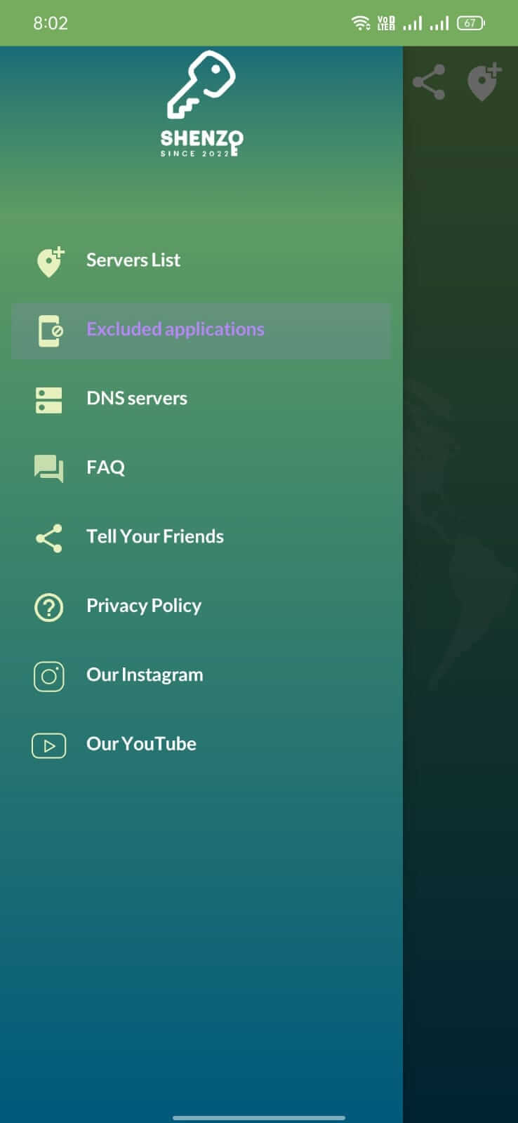 Screenshot Shenzo VPN APK v9