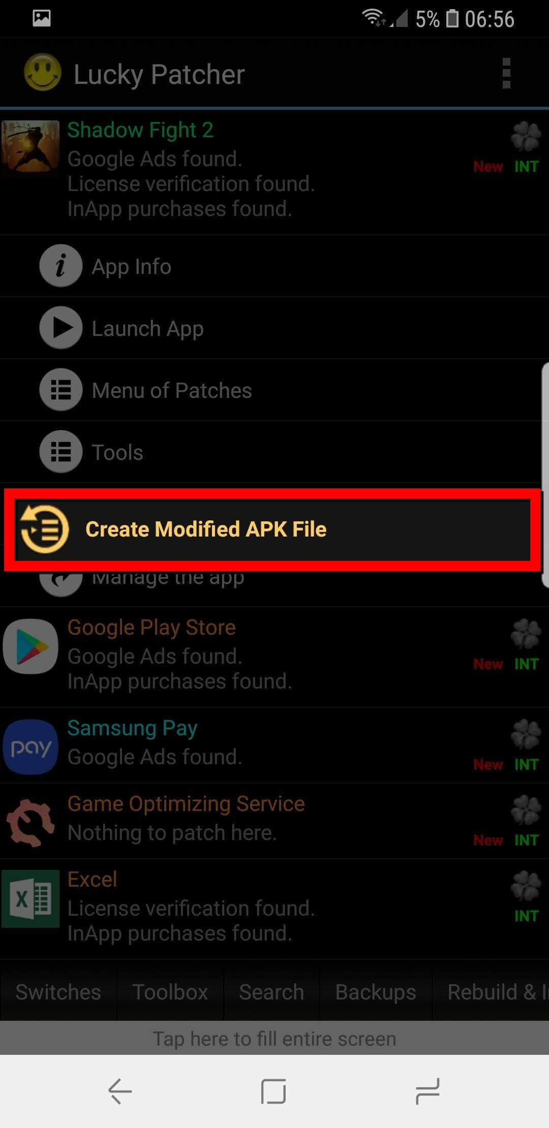 Screenshot Lucky Patcher APK v12.10.3