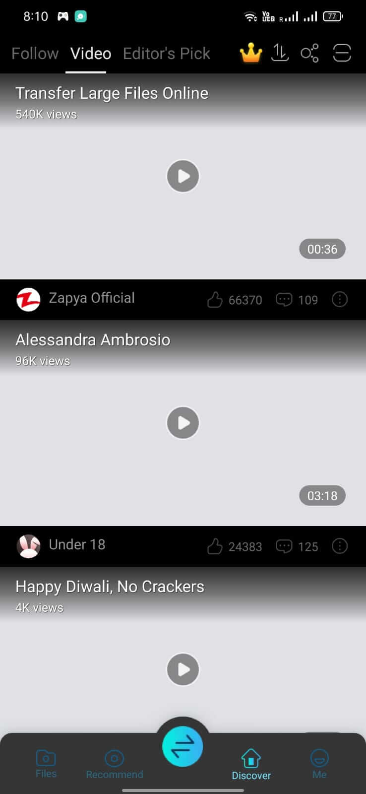 Screenshot Zapya APK