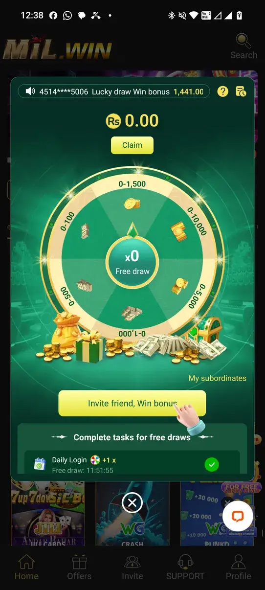 Screenshot Mil Win APK v1.1.17