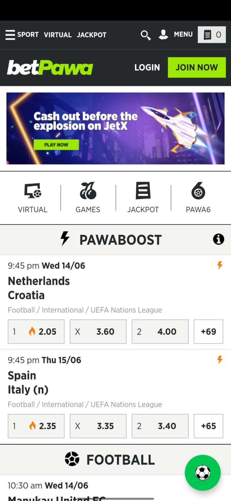 Screenshot Betpawa APK