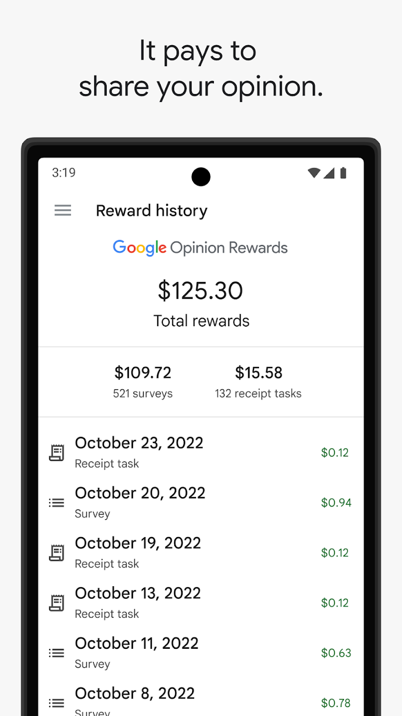 Screenshot Google Opinion Rewards APK