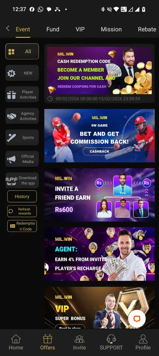 Screenshot Mil Win APK v1.1.17