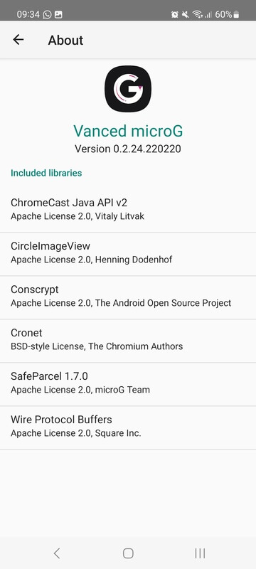 Screenshot MicroG APK