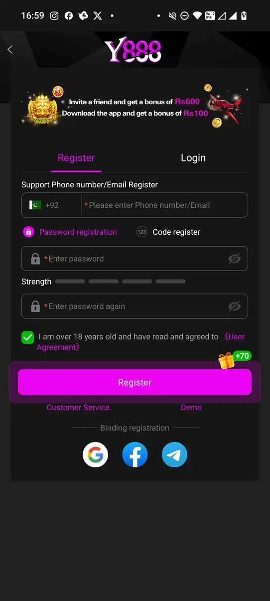 Screenshot Y888 APK
