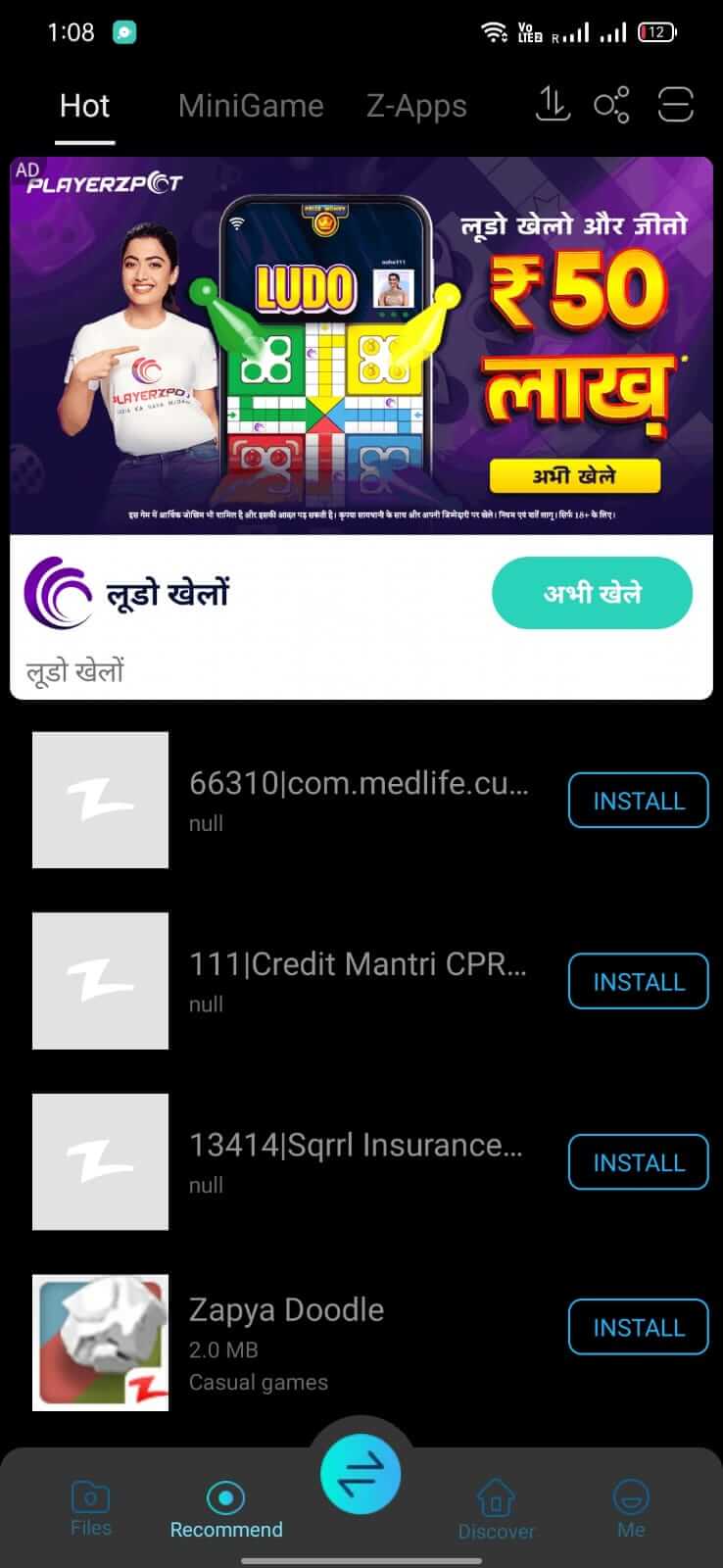 Screenshot Zapya APK