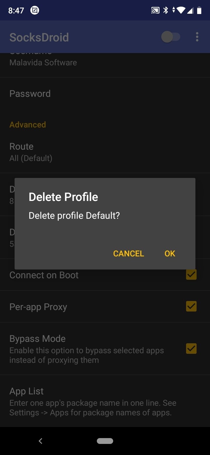 Screenshot SocksDroid APK 1.0.4