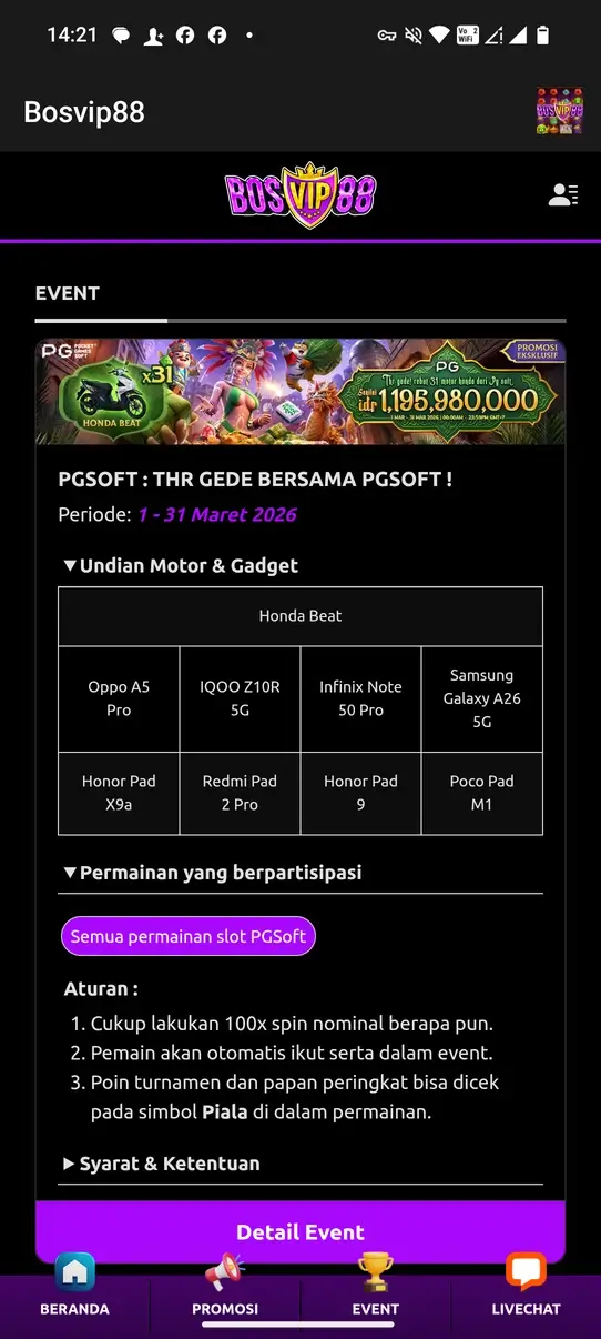 Screenshot Bosvip88 APK