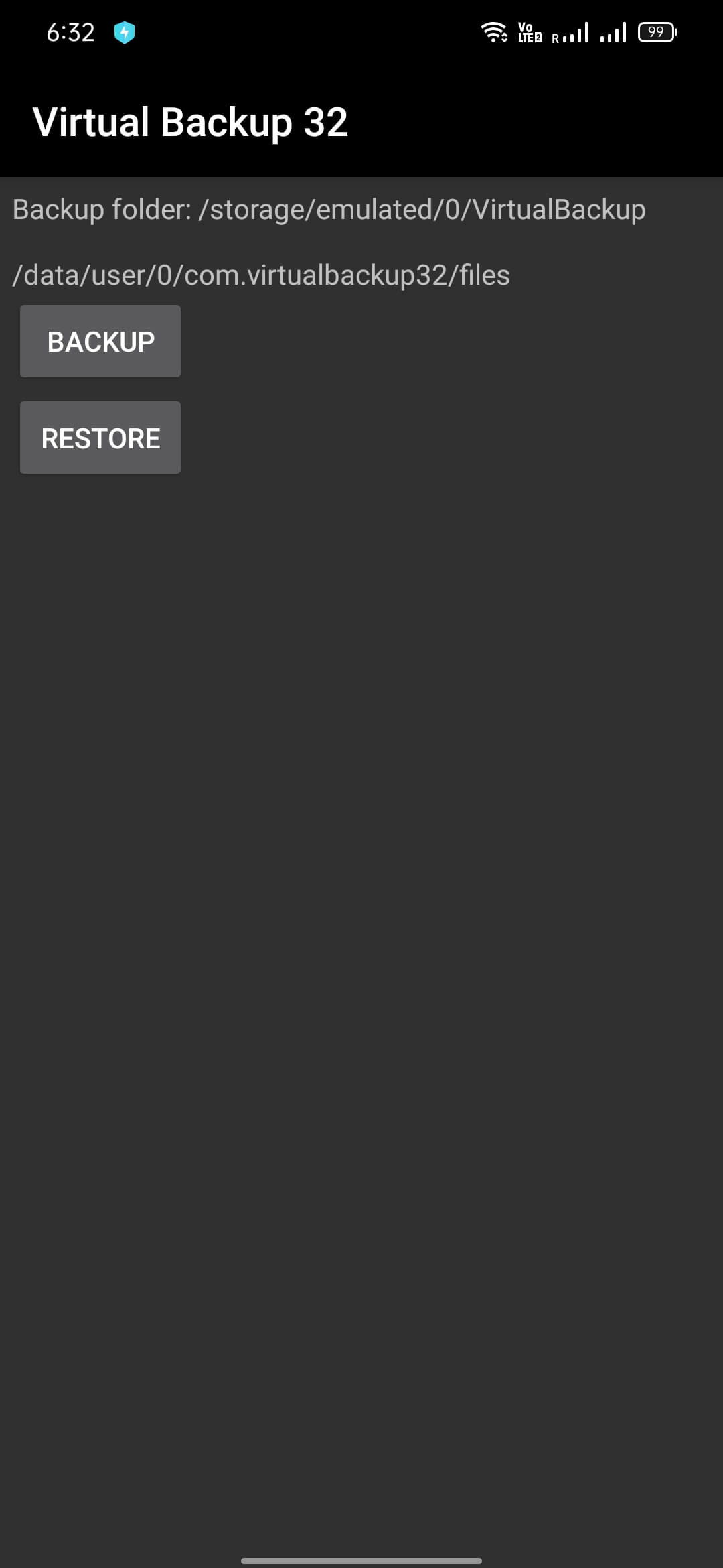 Screenshot Virtual Backup APK v2.5