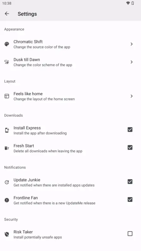 Screenshot Update Me APK