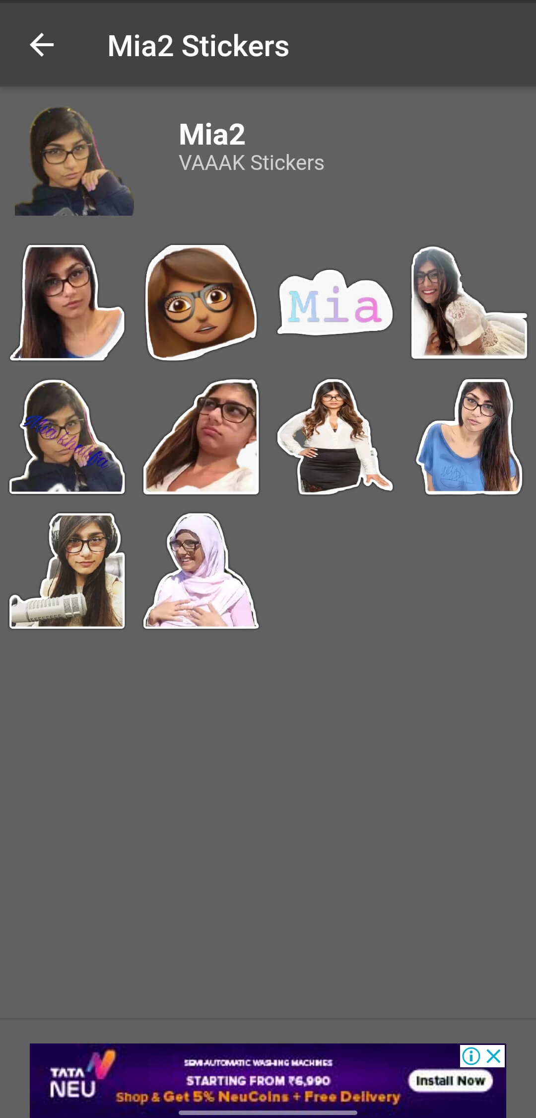 Screenshot Mia Khalifa Stickers WhatsApp APK