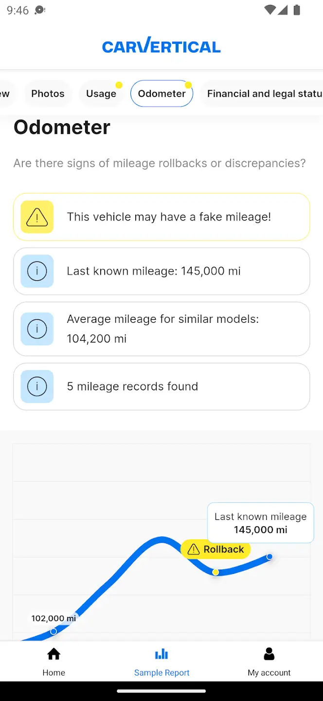 Screenshot carVertical APK