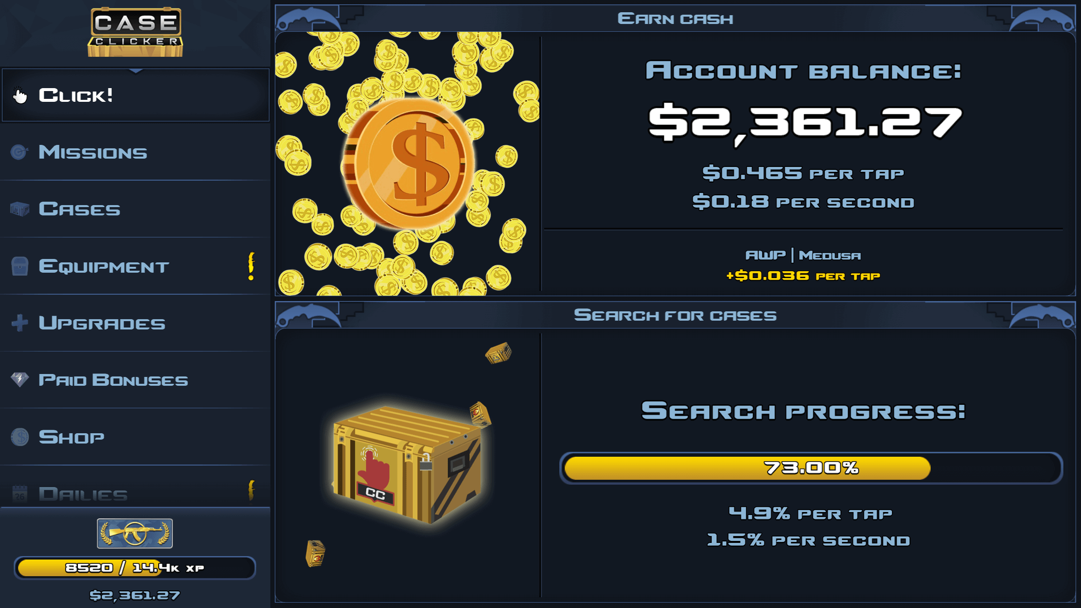 Screenshot Case Clicker 2 APK v2.4.2a