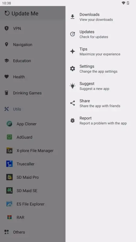 Screenshot Update Me APK
