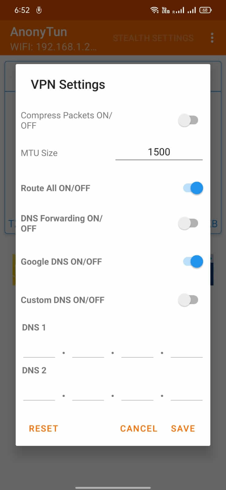 Screenshot AnonyTun APK