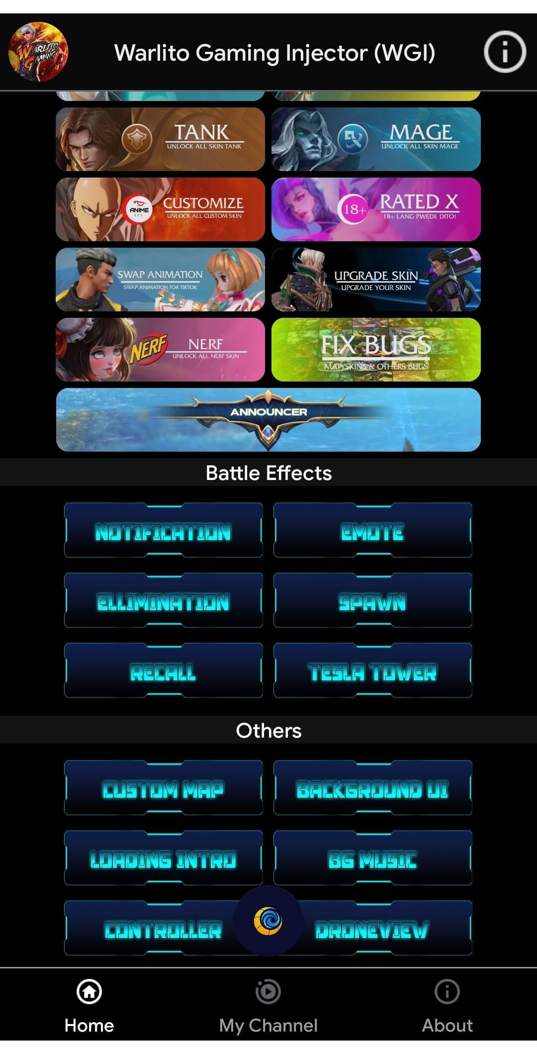 Screenshot Warlito Injector APK v1.77