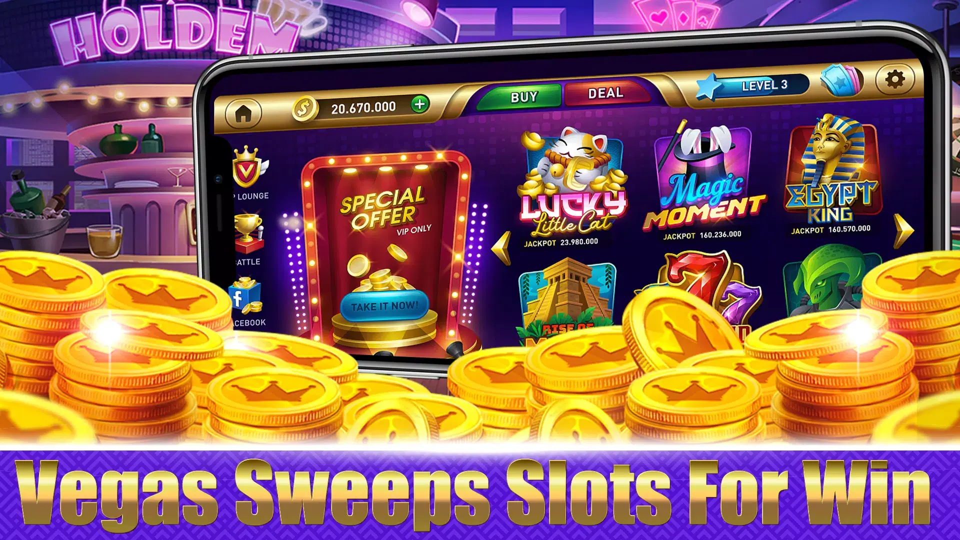 Screenshot Vegas Sweeps Slots 777 APK Download untuk Android