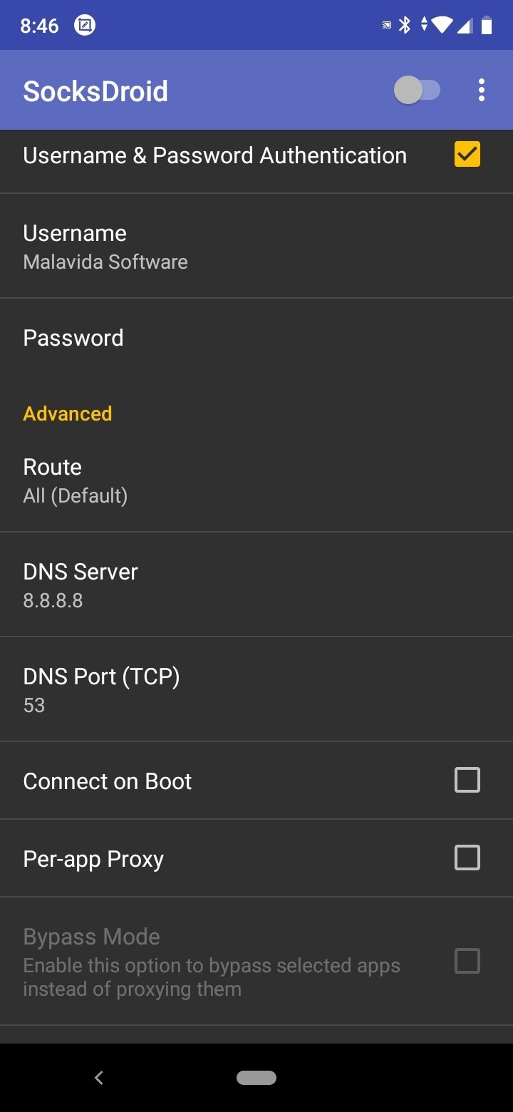 Screenshot SocksDroid APK 1.0.4